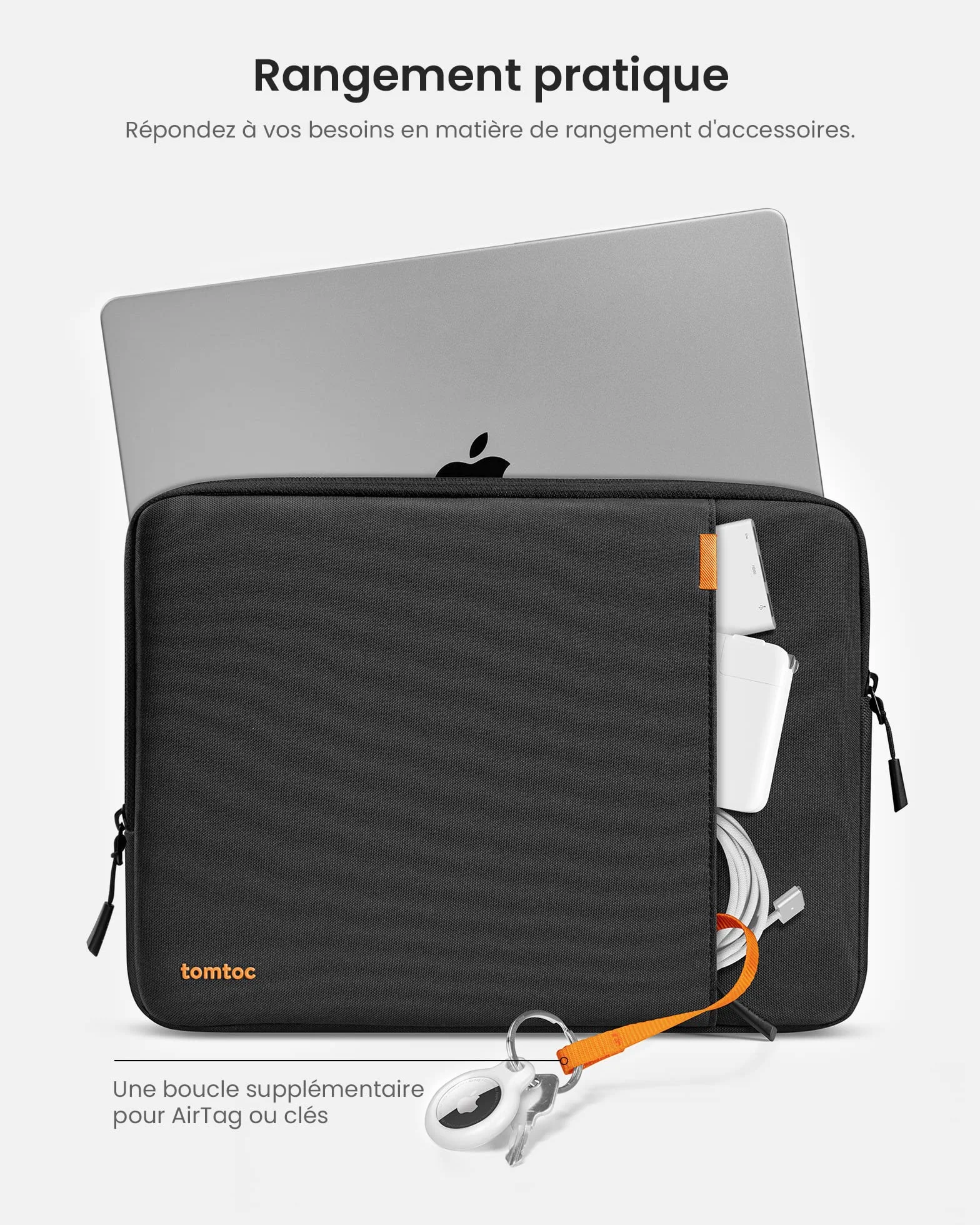 tomtoc 360° Housse pour MacBook Air 13 Pouces M5 A3449 2026 M4 A3240 2025 M3 M2 M1 Hydrofuge Antichoc Protection Intégrale