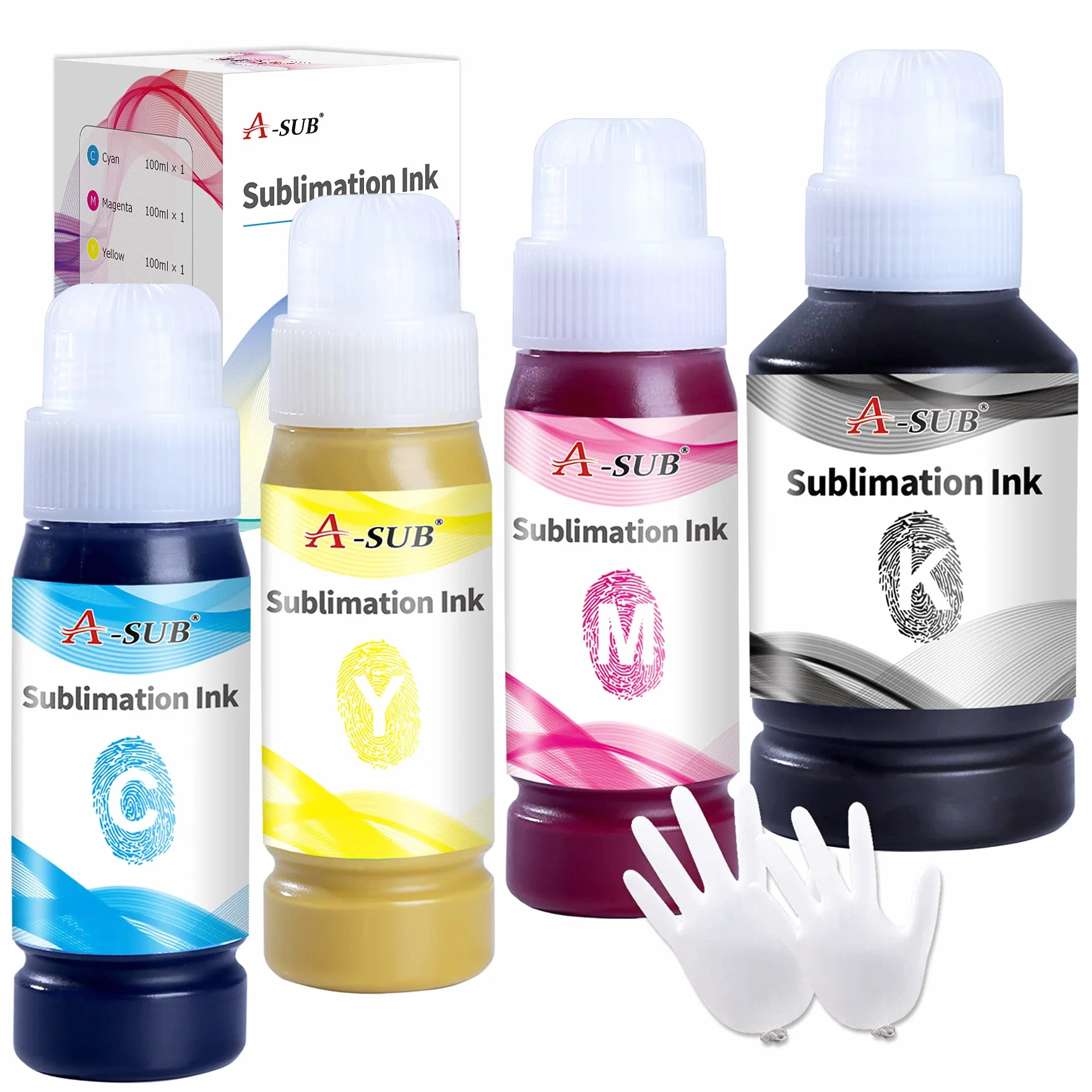 A-SUB 420 ML Recharge d'encre de Sublimation pour Epson EcoTank ET1800 ET2700 ET2800 ET3700 ET3800 ET4700 ET4800 ET5800 ET14100 ET16100 ET16600