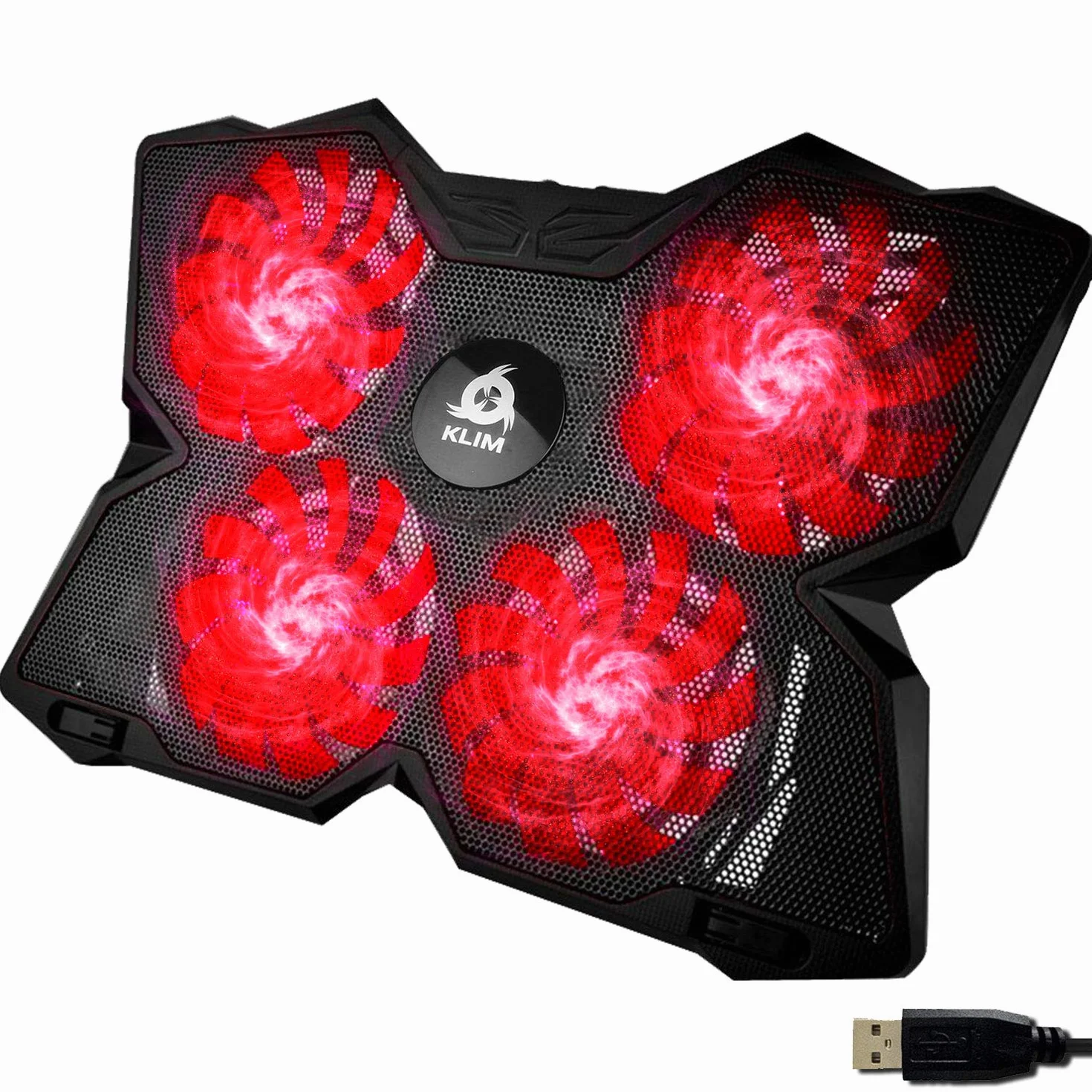 KLIM Wind Refroidisseur PC Portable 4 Ventilateurs Silencieux pour Laptop Mac PS5 PS4