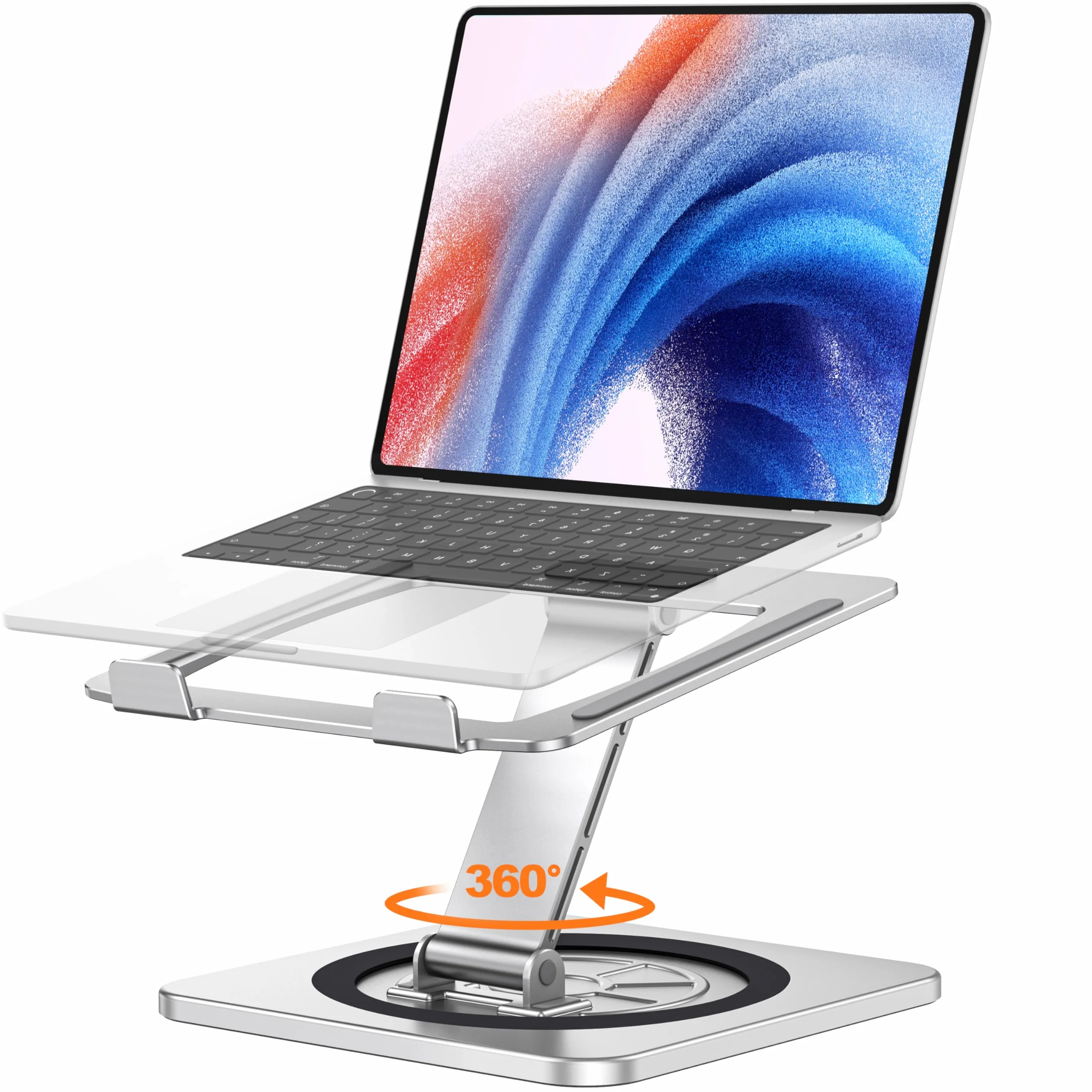 Support Ordinateur Portable Rotation 360° Réglable à Refroidissement Rapide pour Laptop 10-16"