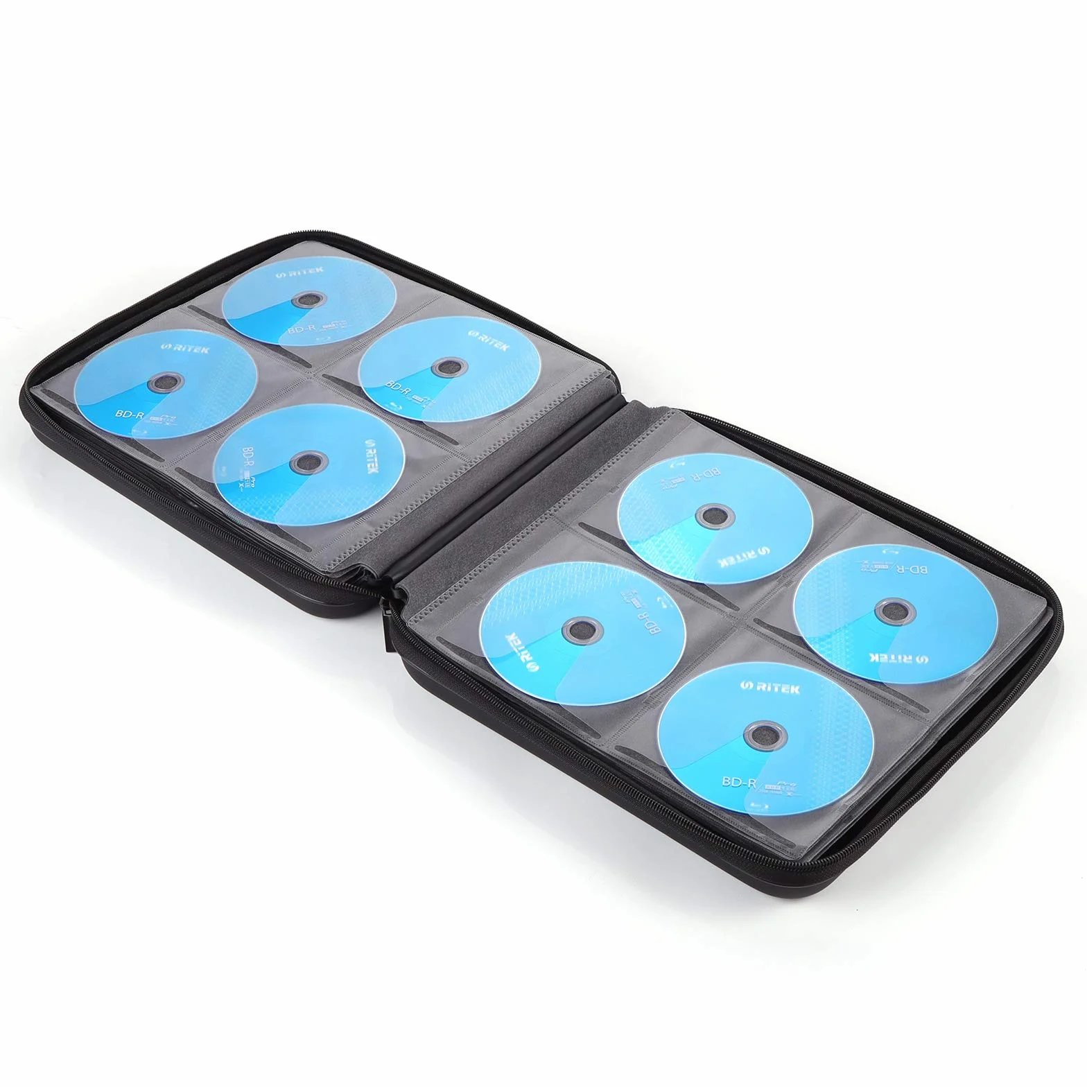 Organisateur de Stockage de Disque Dur EVA 192 Capacités Noir pour Voyages en Voiture
