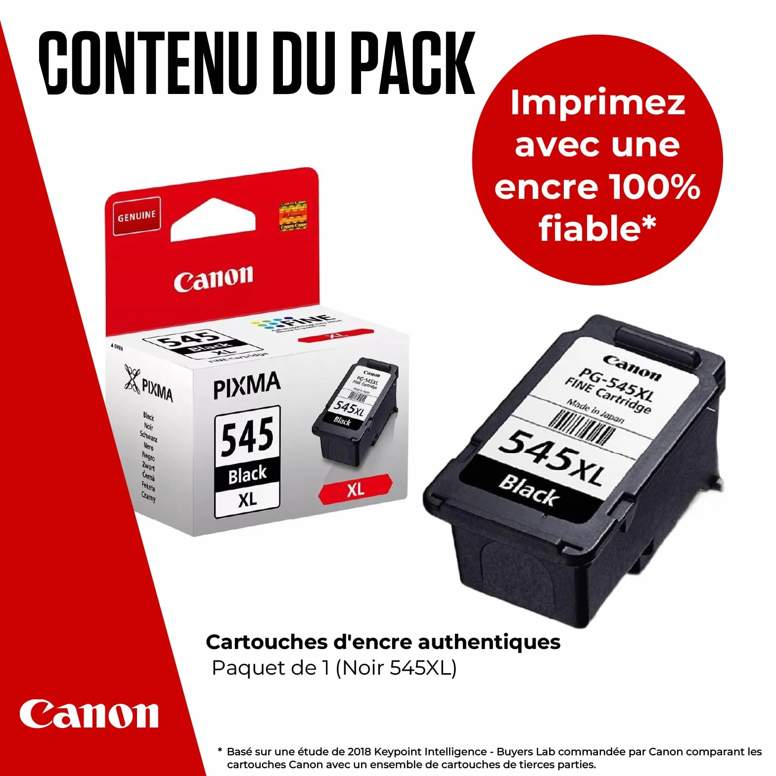 Canon PG-545XL Cartouche d'encre Noire Haut rendement 400 Pages