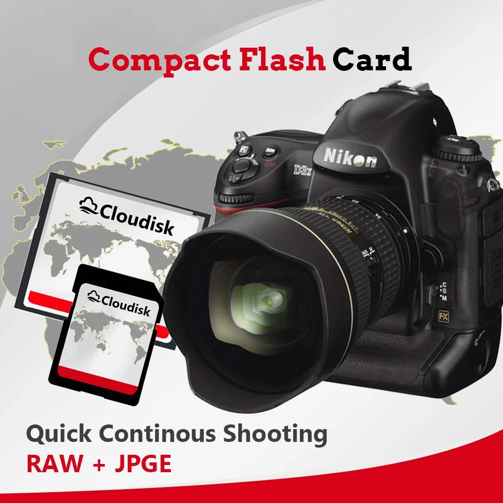 CompactFlash CF 2.0 1GB 2 cartes pour appareil photo reflex numérique