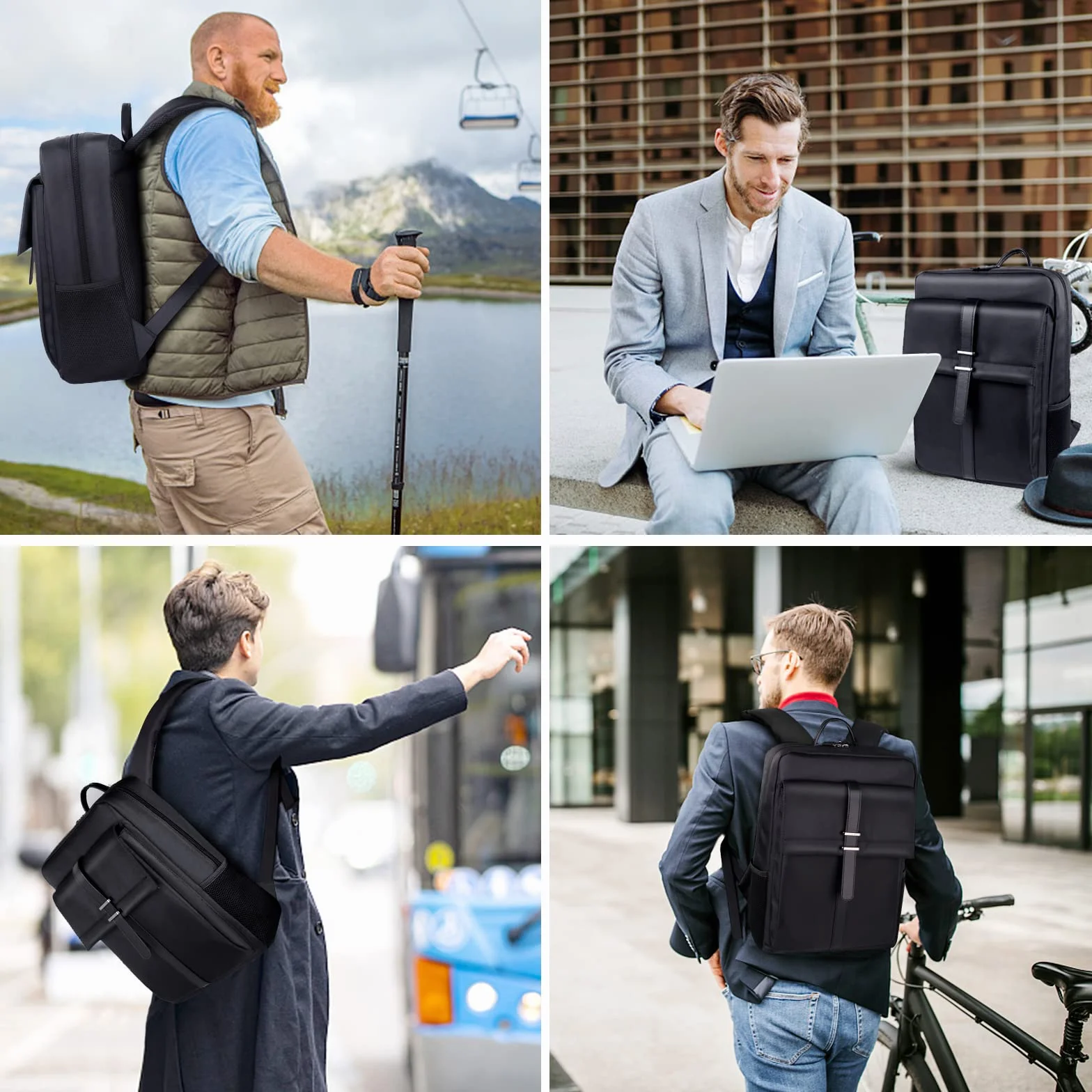 Dobaly Sac à Dos Homme Travail Ordinateur Portable Impermeable PC