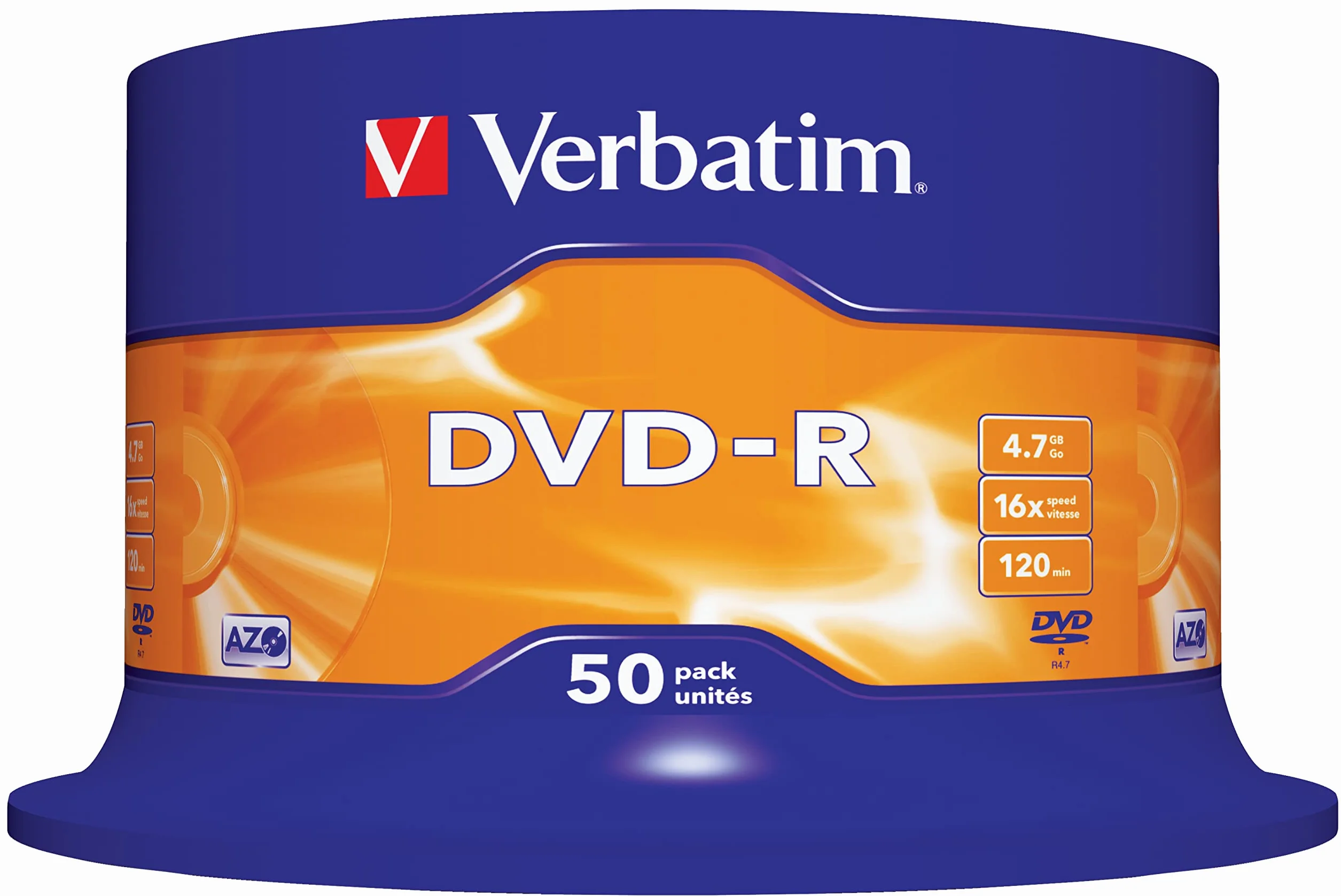 Verbatim 50 x DVD-R 4,7 Go 16x Spindle