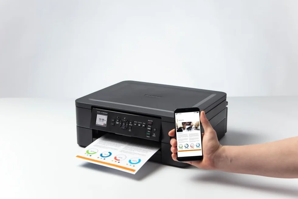 Brother DCP-J1050DW Imprimante Multifonction Jet d'Encre Couleur 3 en 1 Scanner Copieur Noir