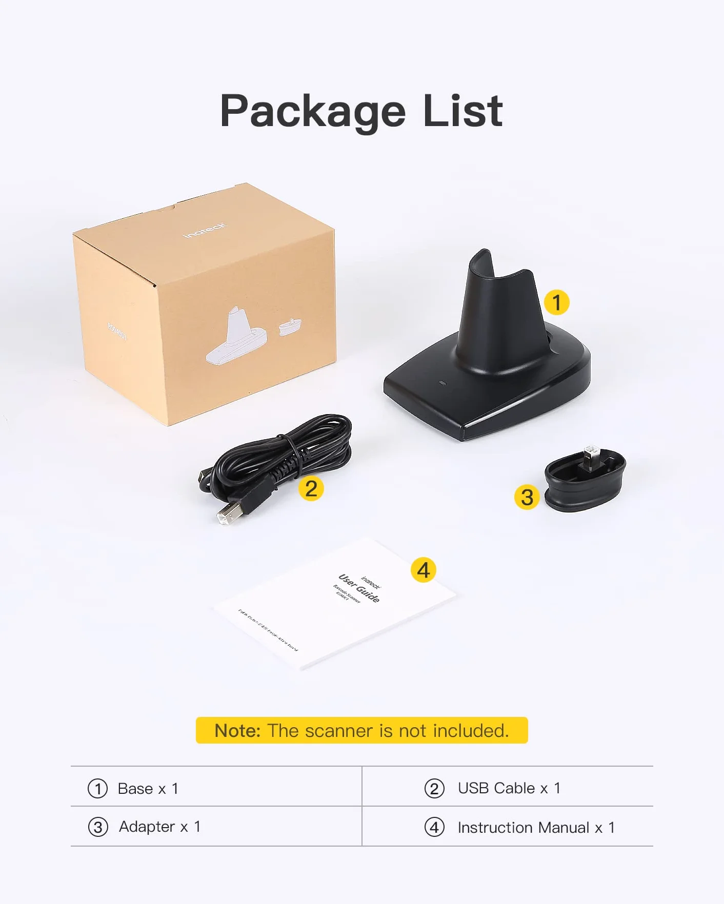 Inateck Base de Chargement pour Scanner de Codes-Barres BCST-60 BCST-70 BCST-73 P6 P7