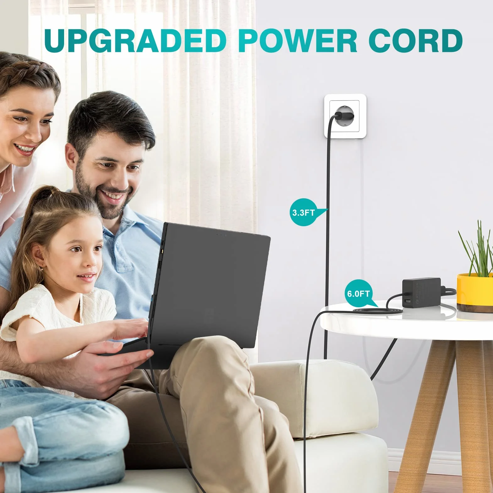 Chargeur Surface Pro 65W 15V 4A Alimentation Microsoft Surface 11/10/9/8/Pro 7/7+/6/5/4/3/X Laptop Go Book