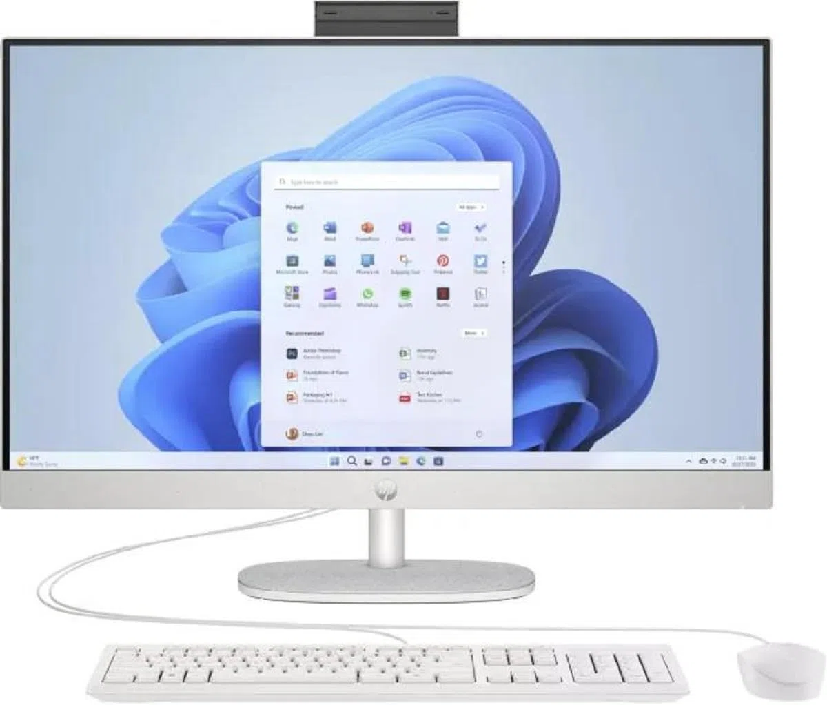 HP 27-cr0006ng AMD Ryzen? 7 7730U 68,6 cm (27") 1920 x 1080 Pixel 16 GB DDR4-SDRAM 1 TB SSD All-in-One-PC Windows 11 Home Wi-Fi 6 (802.11ax) Wei? (8Y3Q4EA#ABD)