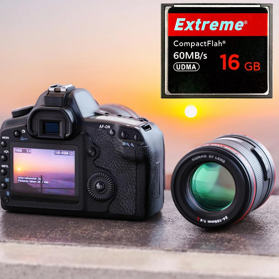 Carte mémoire Compact Flash 16 Go Haute Vitesse UDMA 60 Mo/s pour Appareil Photo Reflex