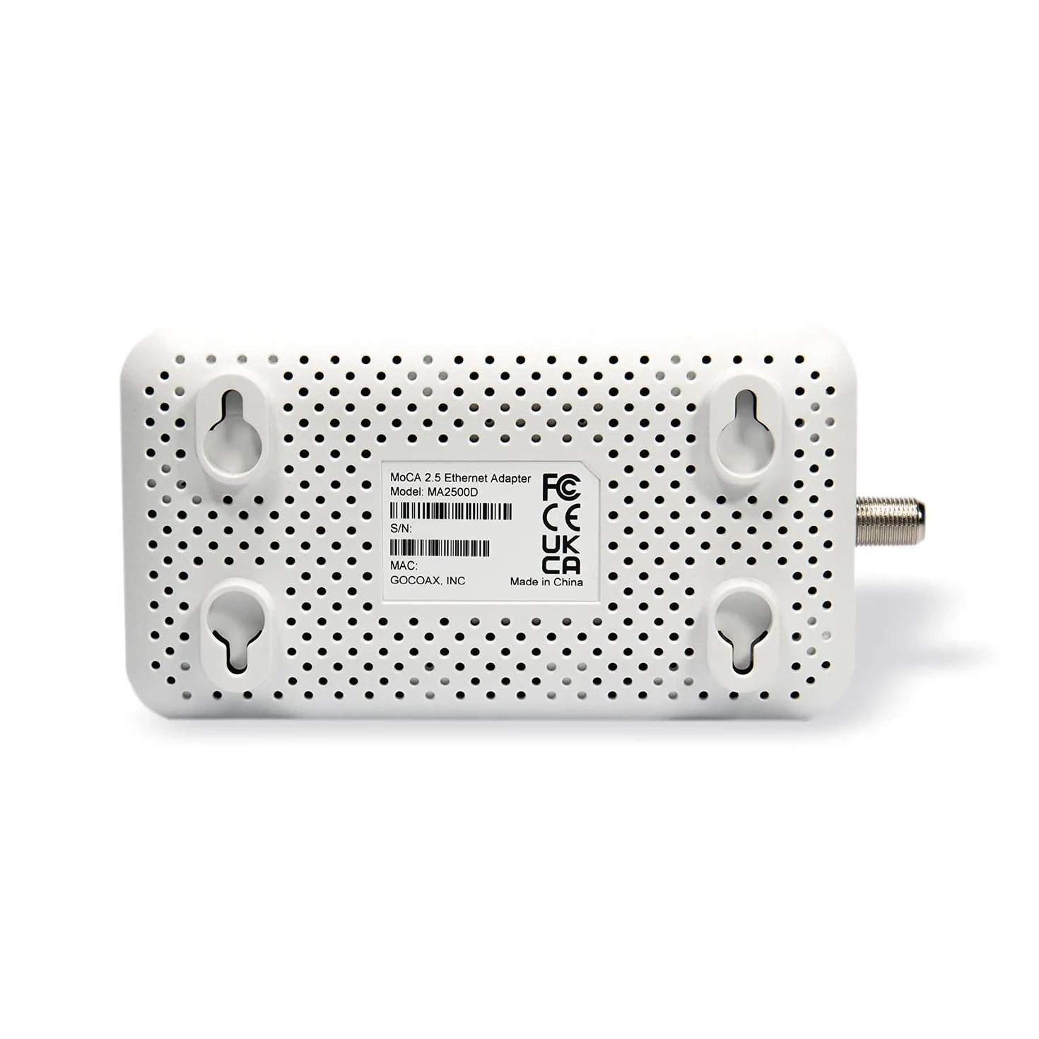 goCoax Adaptateur MoCA 2.5, MA2500D Ethernet sur Câble Coaxial avec Port 2.5GbE | Idéal pour Gaming, Streaming 4K/8K & Backhaul Wi-FI Mesh | Remplace Câble RJ45 Long | Requis 2+ Adapteurs