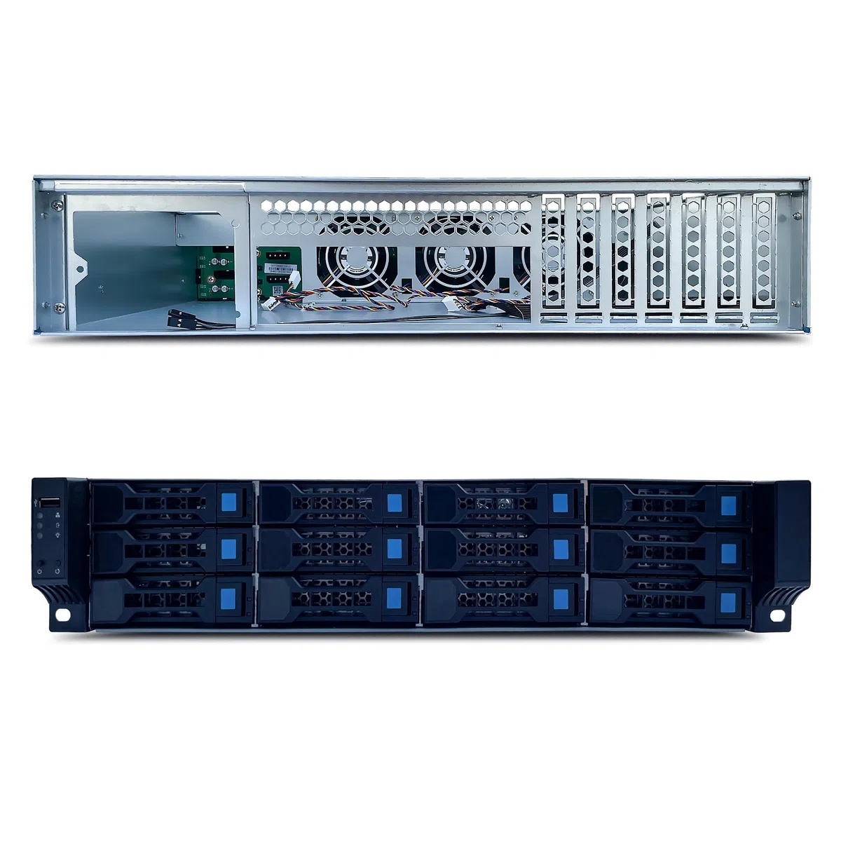 Fantec SrC-2012x07-12g/6g - RacK-Montage 2u - Ssi Ceb - Sata/sas - HoT-Swap - Keine Spannungsversorgung - Schwarz, Silber - Usb (2563)