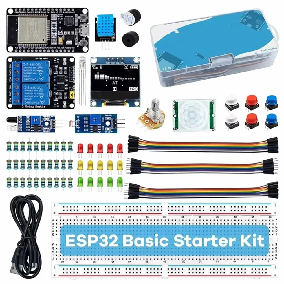 ESP32 Base de démarrage Kit d'apprentissage Carte de développement WiFi Bluetooth ESP-32S