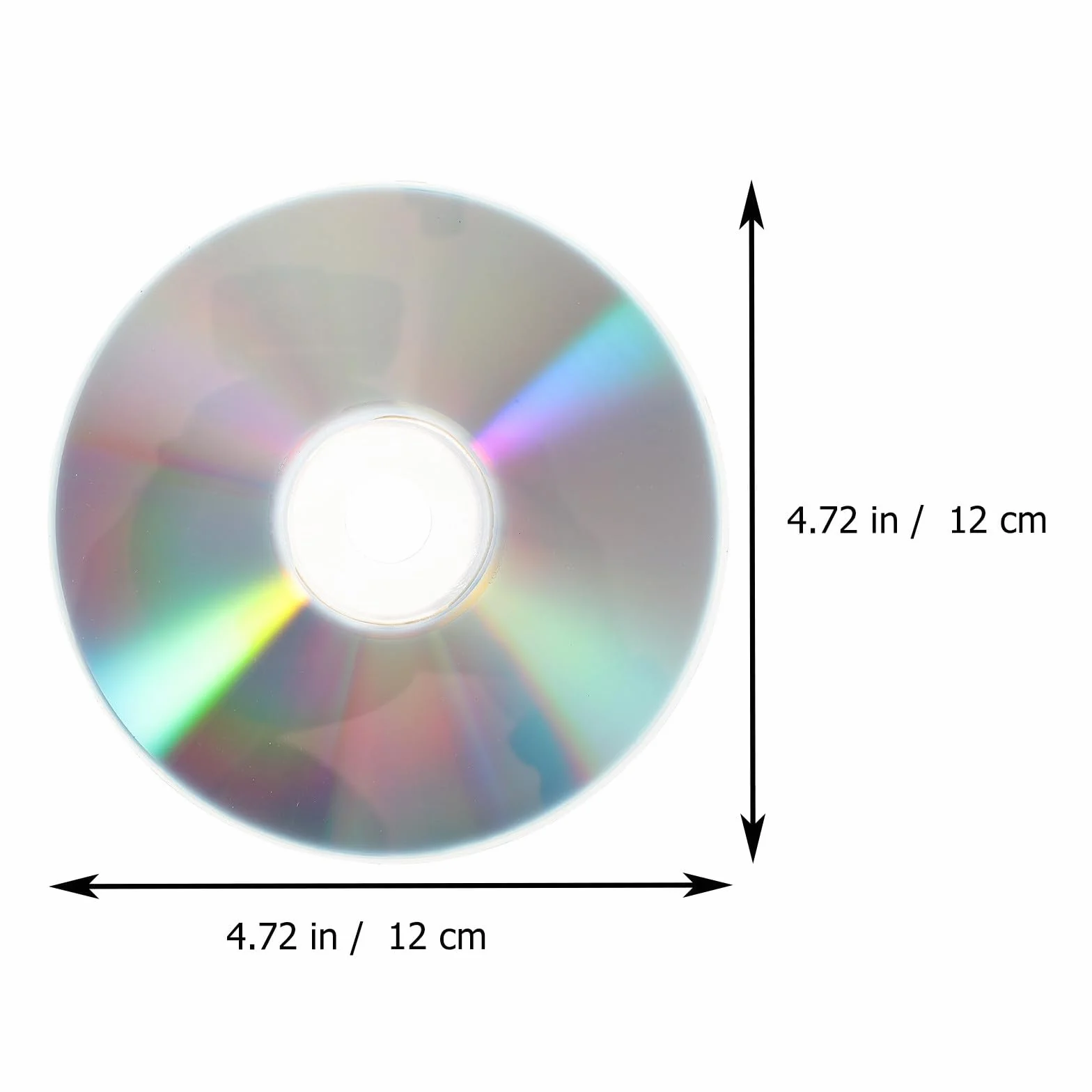 Alipis 50 Disques CD Décoratifs DIY Double Face Réfléchissante Plastique Bords Lisses