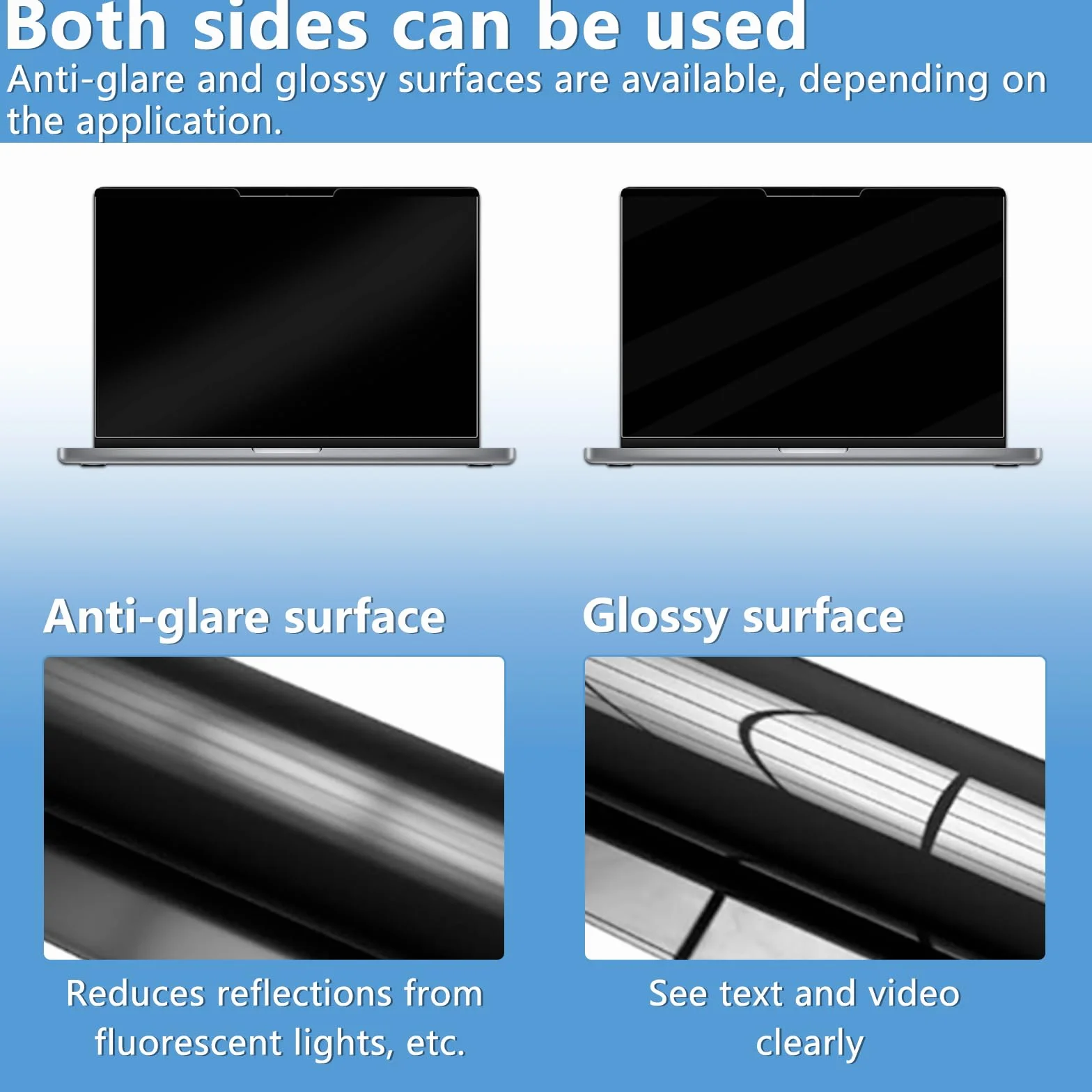 Filtre de Confidentialité 14 Pouces Amovible Anti Espion Anti-Lumière Bleu pour Écran Ordinateur Moniteur 14" 16:10